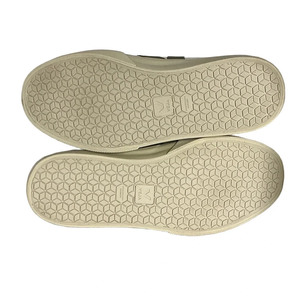 VEJA Campo Chromefree Leather Sneakers – Extra White/Kaki – Size EU 41
